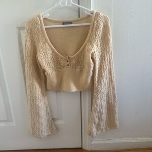 Urban Outfitters Beige Crewneck Knit Sweater